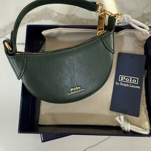 Polo by Ralph Lauren Green Women's leather mini Bag keychain
